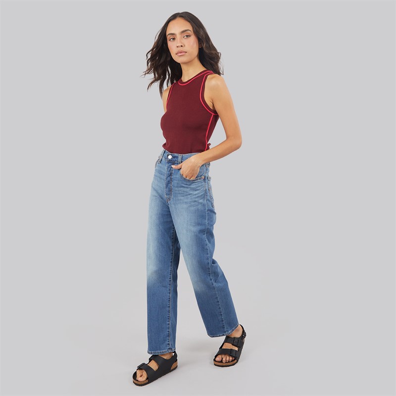 JJXX Womens Evelyn Knitted Vest Carbernet/Barberry