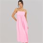 JJXX Womens Linen Blend Stripe Maxi Dress Pink Lady