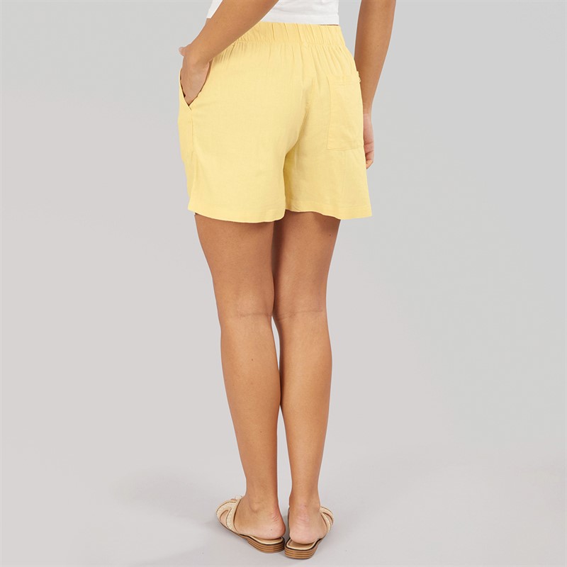 JJXX Womens Linen Blend Shorts Sunlight