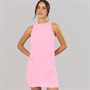 JJXX Womens Linen Blend Stripe Mini Dress Pink Lady