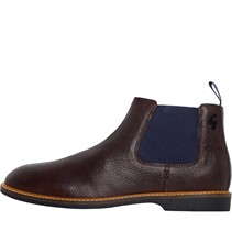 Gabicci Mens Valiant Leather Chelsea Boots Rust
