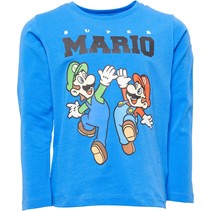 Super Mario Boys Name It Jubber Long Sleeve T-Shirt Brilliant Blue