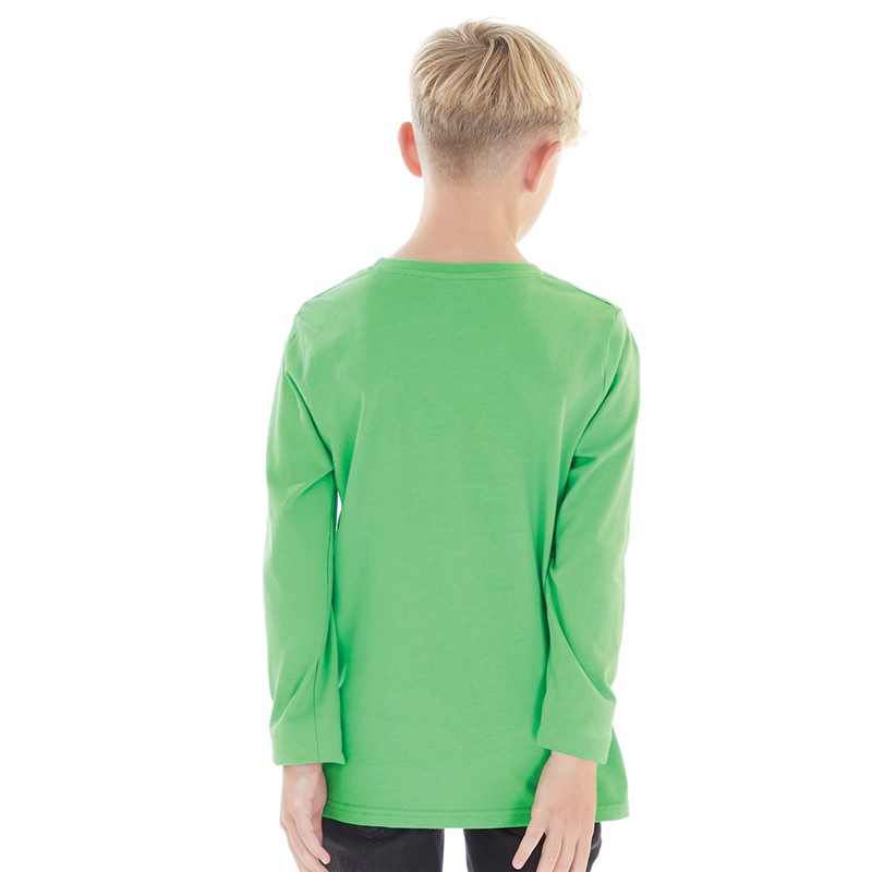 Super Mario Chłopięce T-Shirty z Długim Rękawem Zielony