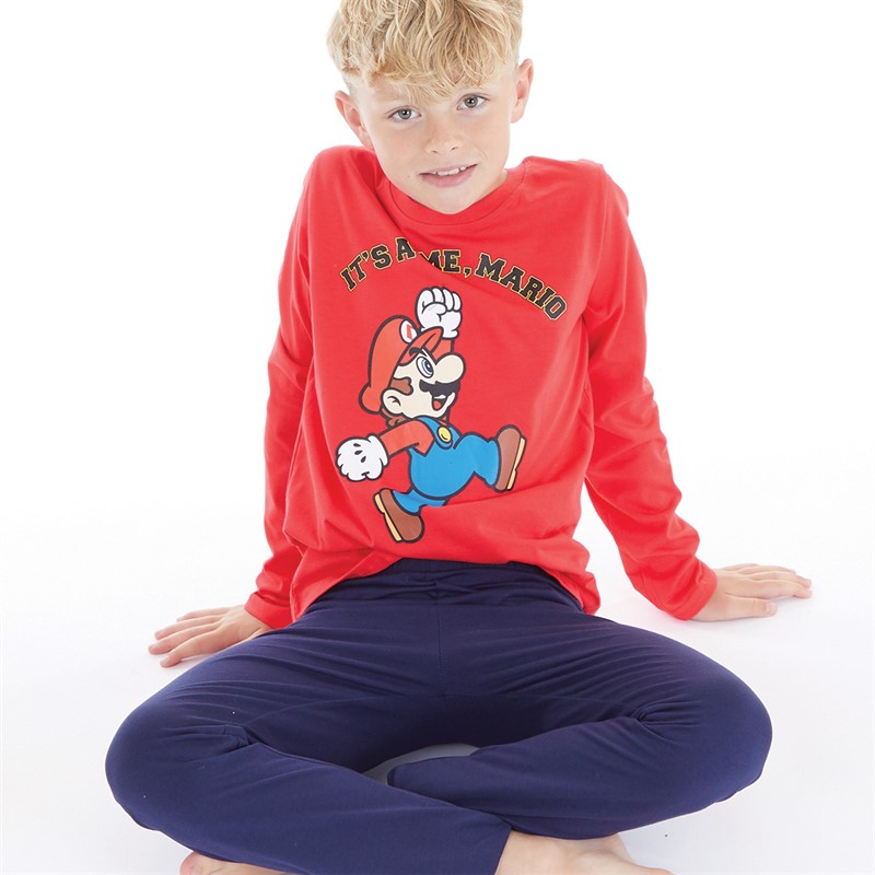 Super Mario Drenge Pyjamas Rød