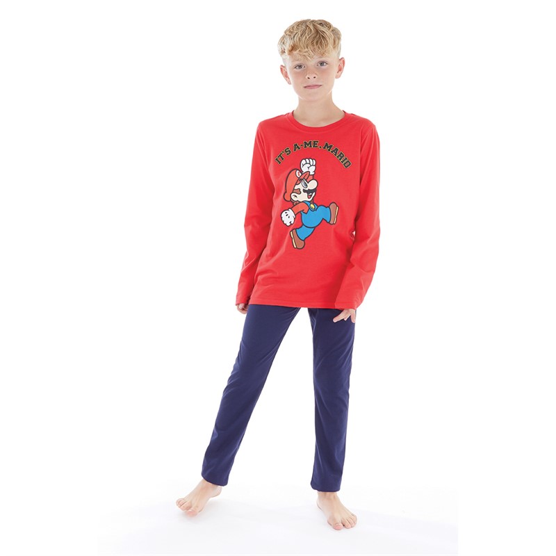 Super Mario Drenge Pyjamas Rød
