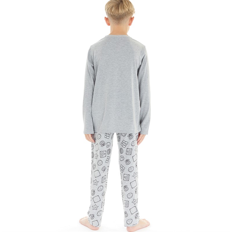 Super Mario Drenge Pyjamas Grå Mergel