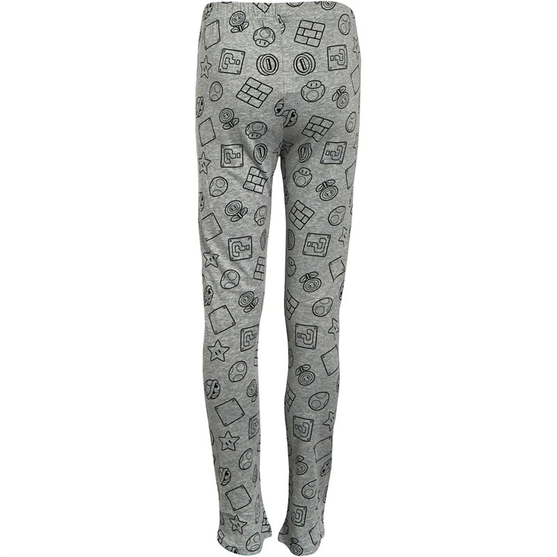 Super Mario Drenge Pyjamas Grå Mergel