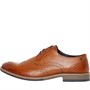 Base London Herren Hewitt Waxy Brogue Schuhe Hellbraun
