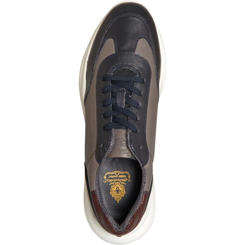 Base London Mens Dice Trainers Grey/Navy