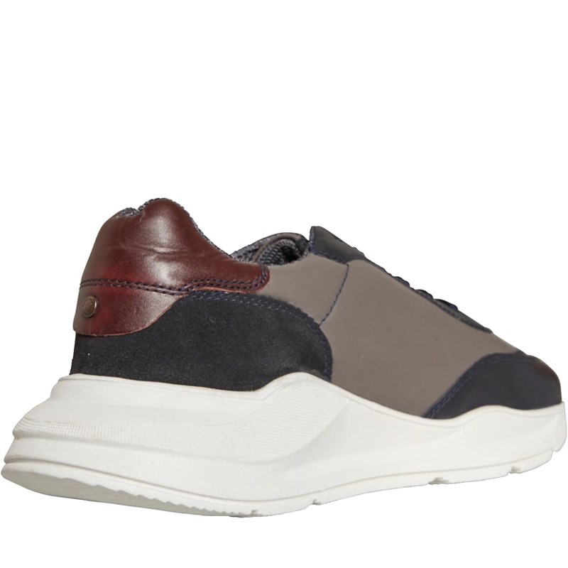 Base London Mens Dice Trainers Grey/Navy