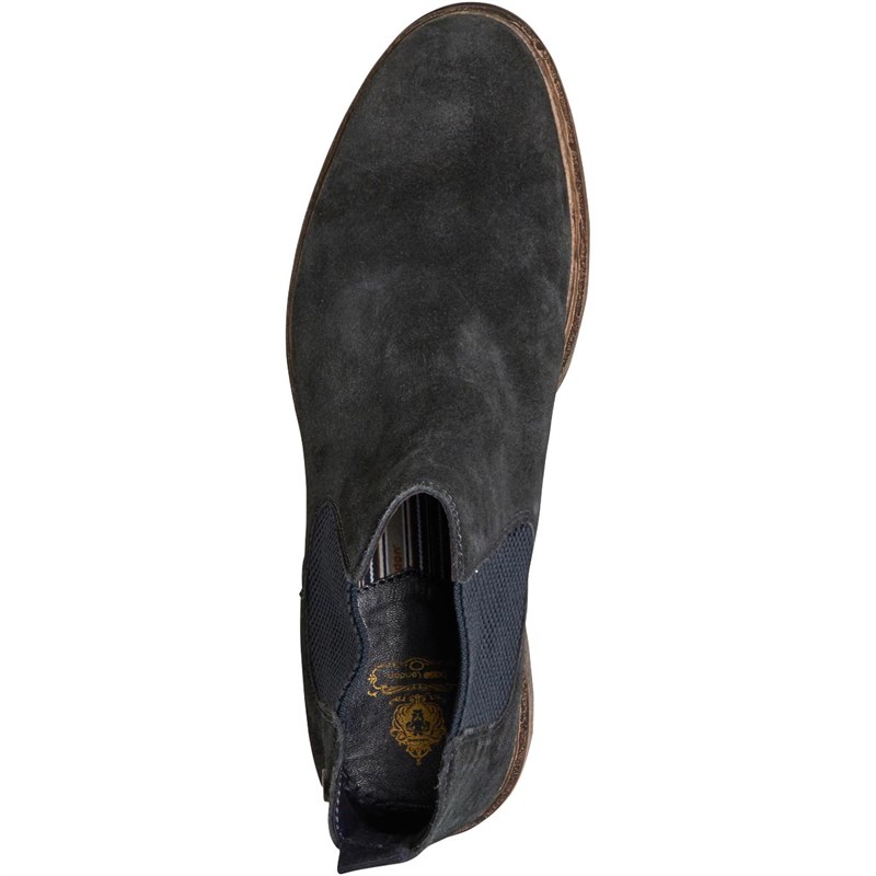 Base London Mens Flint Chelsea Boots Navy