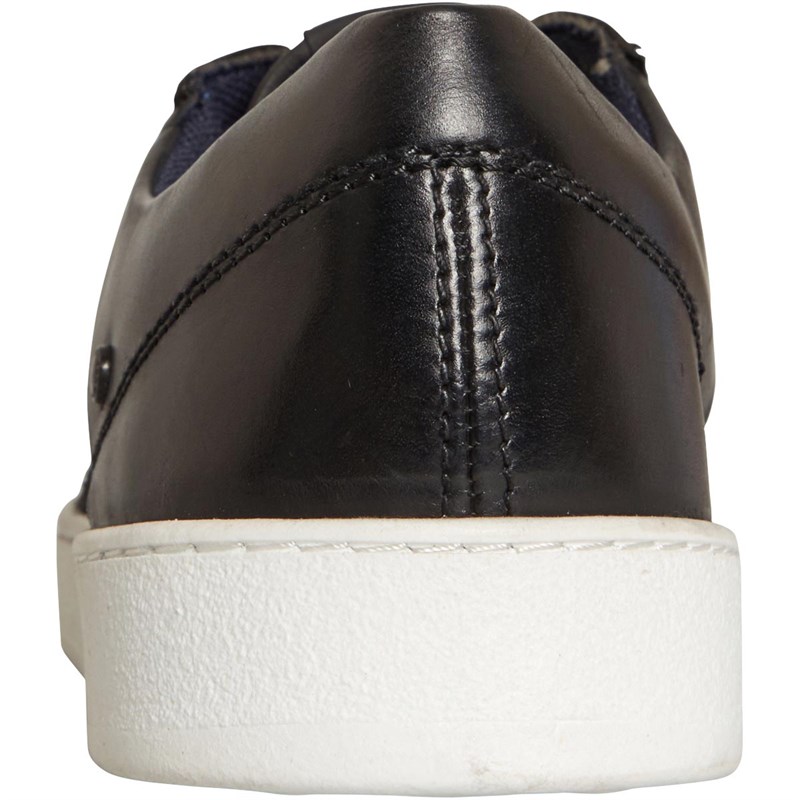 Base London Mens Crew Trainers Black Waxy