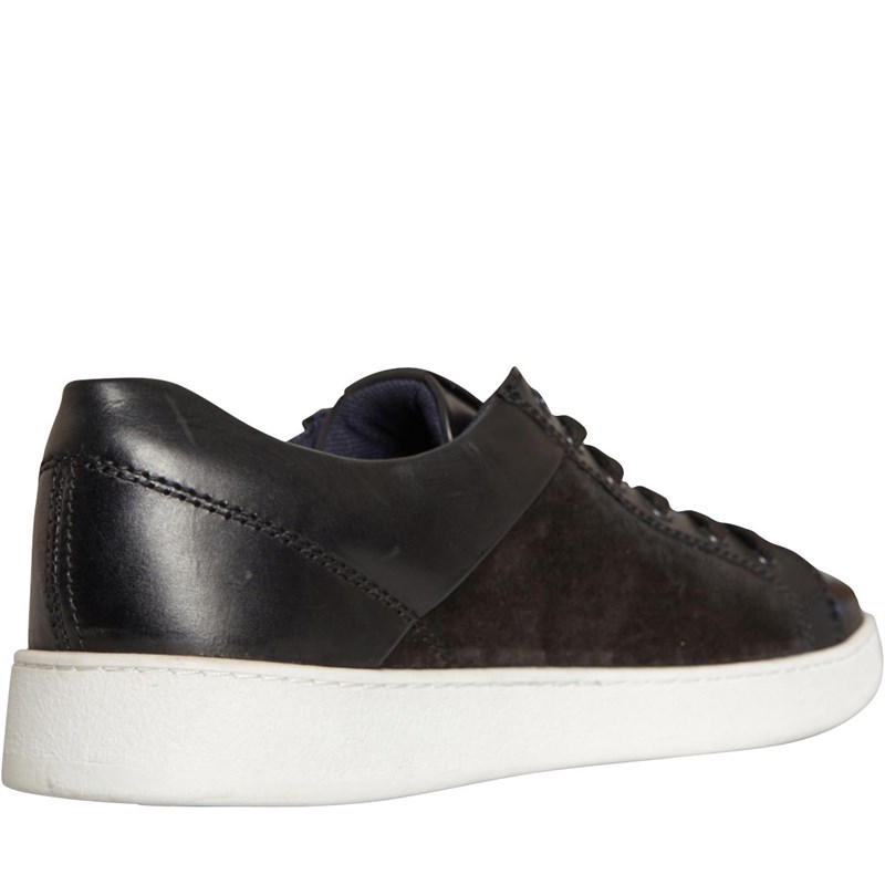 Base London Mens Crew Trainers Black Waxy