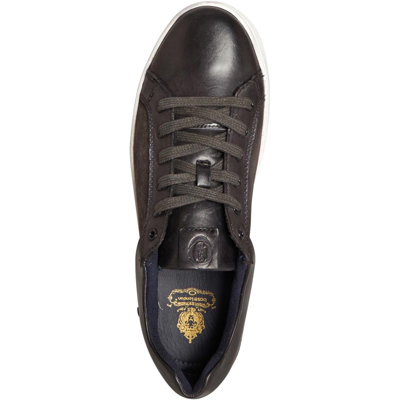 Base London Mens Crew Trainers Grey Waxy