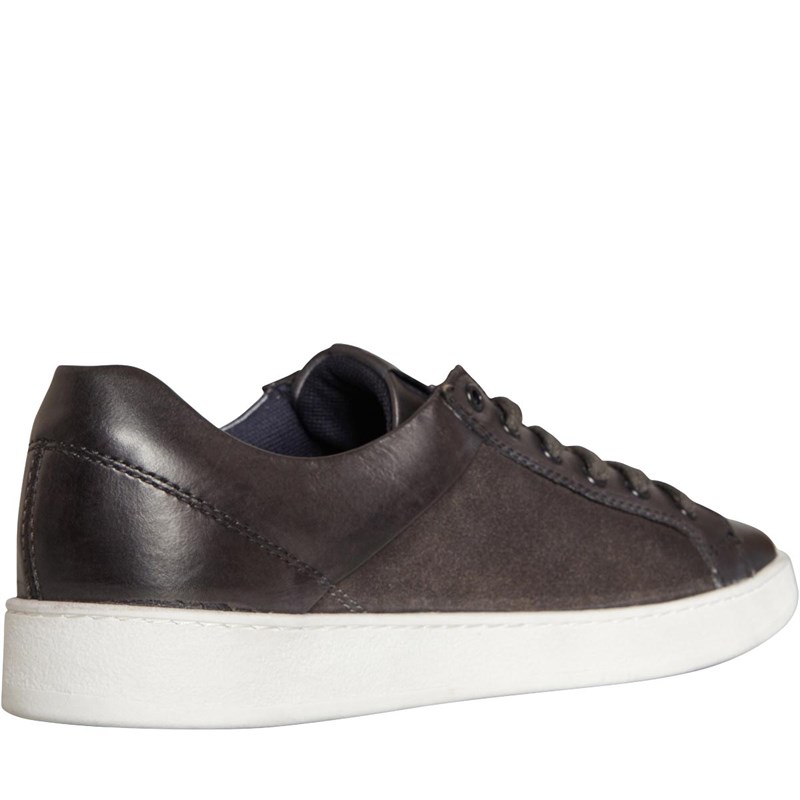 Base London Mens Crew Trainers Grey Waxy