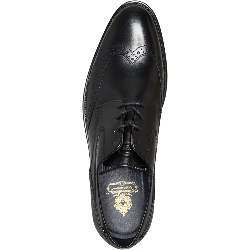 Base London Mens Risco Brogue Shoes Black