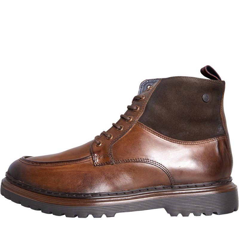 Base London Mens Drummond Boots Washed Brown