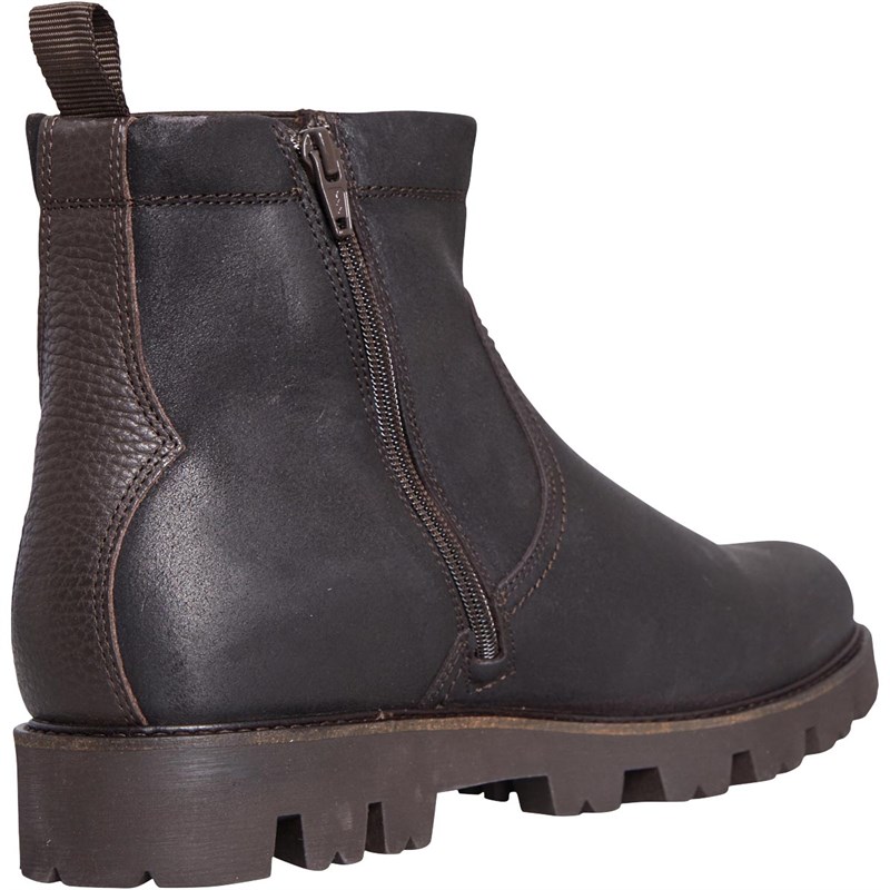 Base London Mens Spur Chelsea Boots Oiled Suede Brown