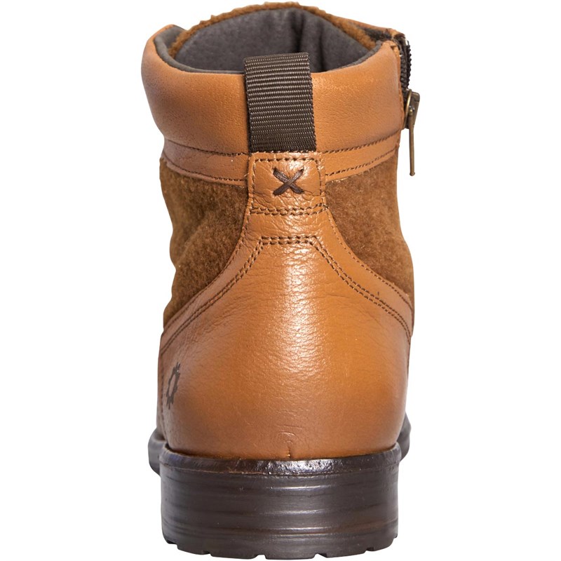 Base London Mens Sawyer Toe Cap Boots Grain Tan