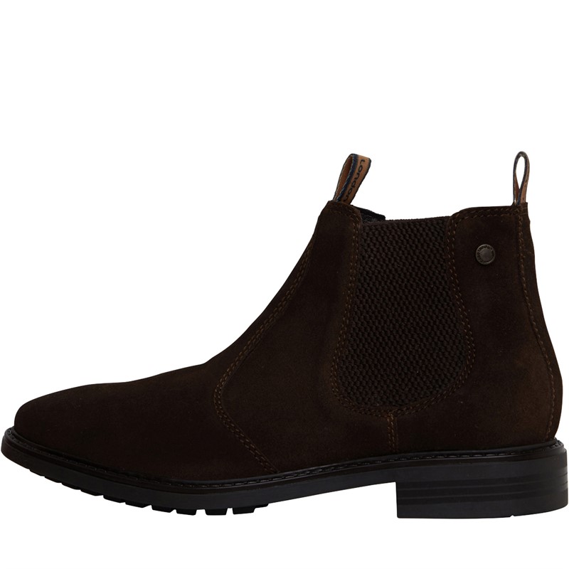 Base London Mens Nelson Chelsea Boots Brown