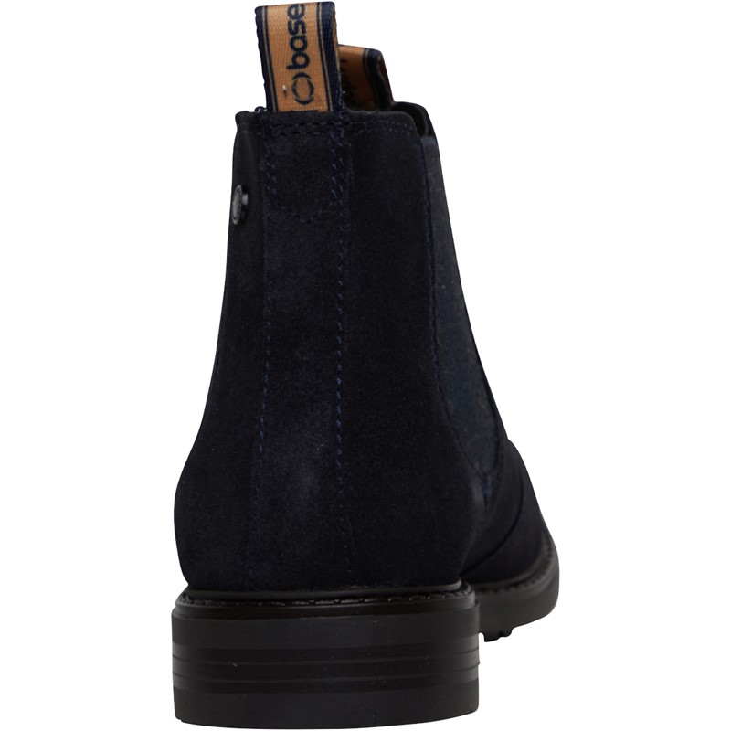 Base London Mens Nelson Chelsea Boots Navy