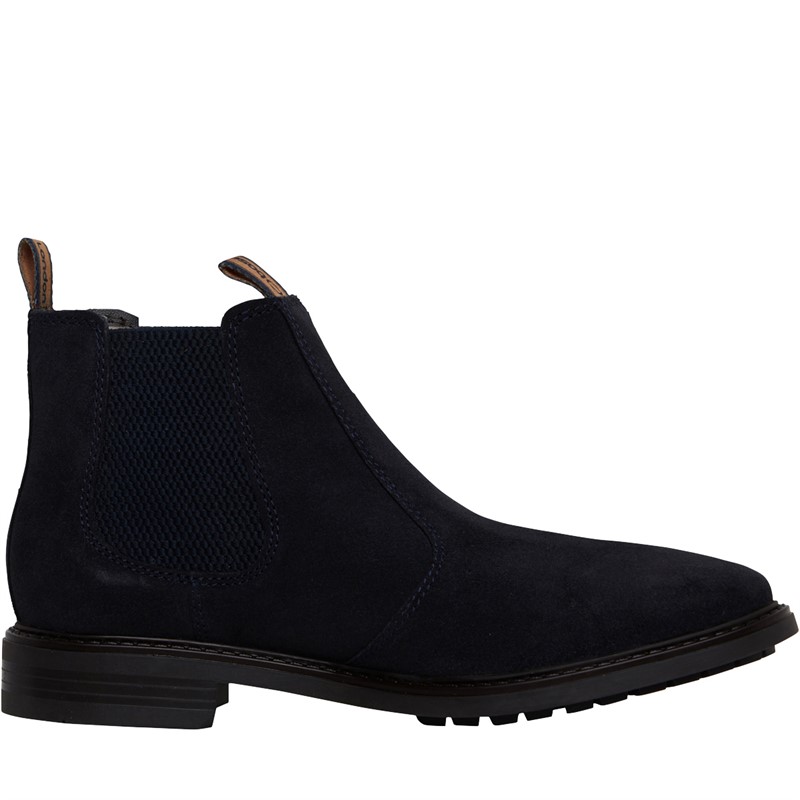 Base London Mens Nelson Chelsea Boots Navy