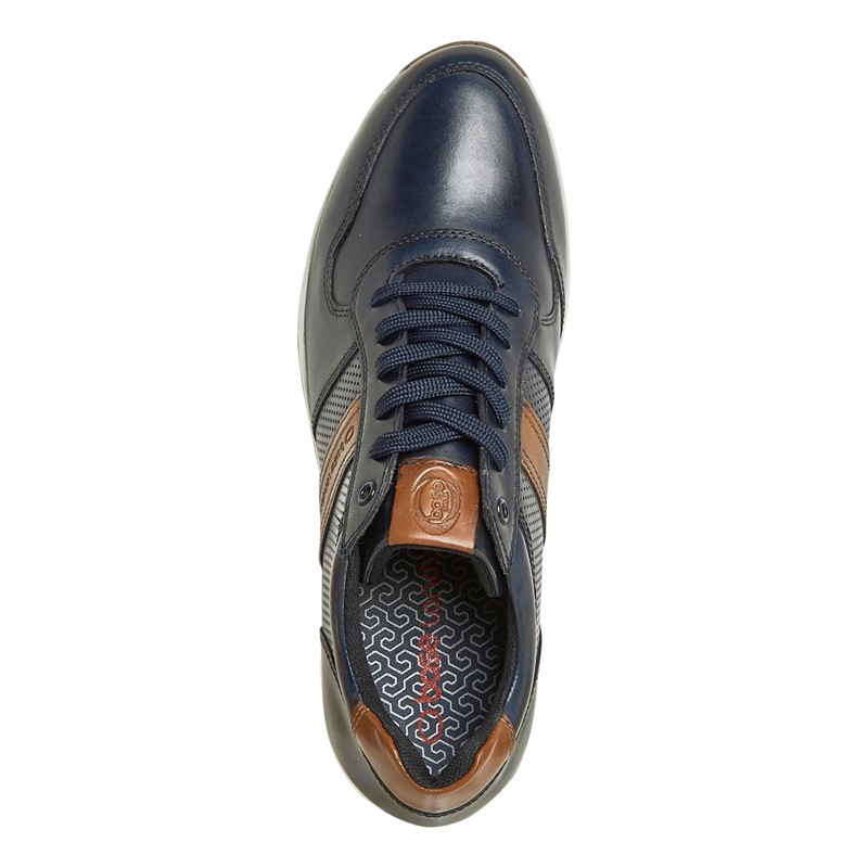 Base London Mens Eclipse Shoes Navy/Tan