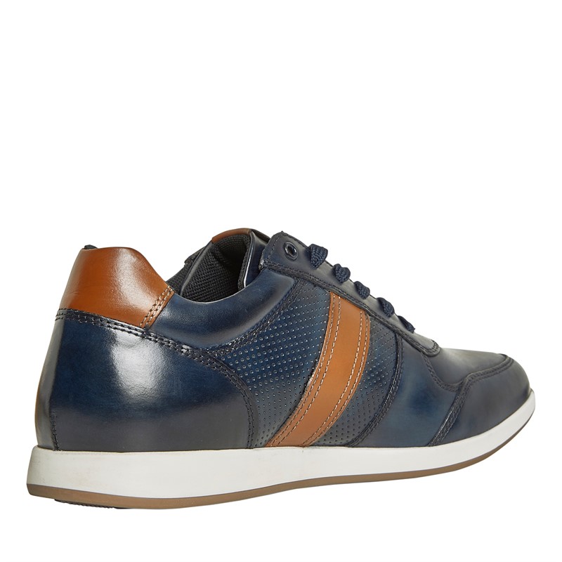 Base London Mens Eclipse Shoes Navy/Tan