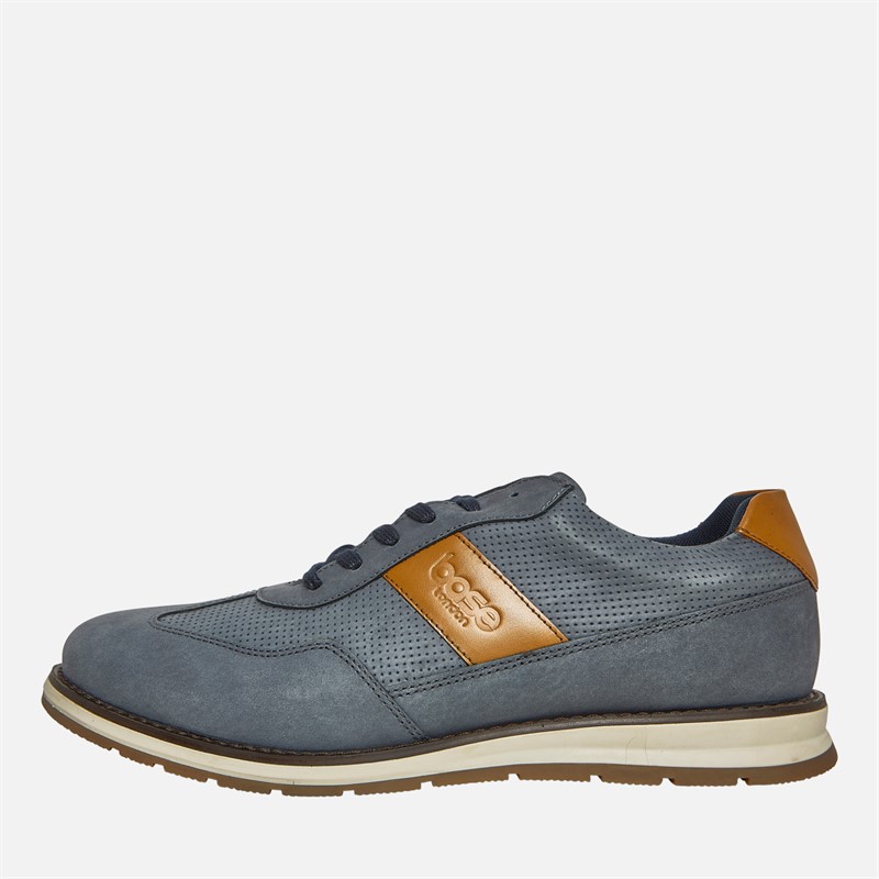 Base London Mens Ruggiro Shoes Navy - Size 10