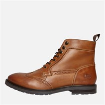 Base London Mens Ben Derby Boots Dark Tan