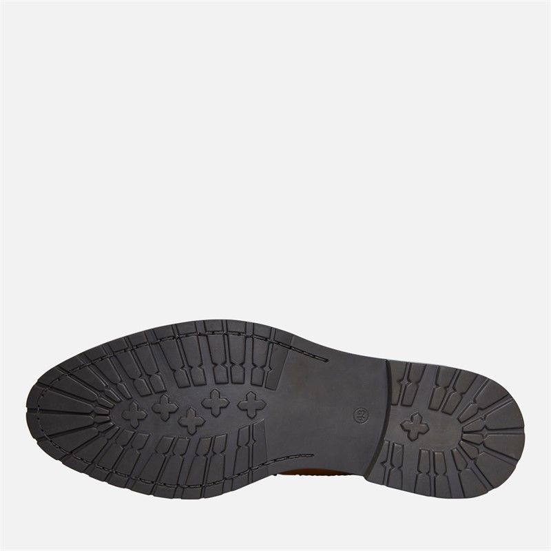 Base London Mens Ben Derby Boots Dark Tan