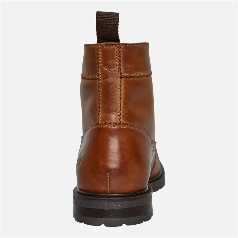 Base London Mens Ben Derby Boots Dark Tan