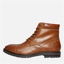 Base London Mens Dave Toe Cap Boots Dark Tan