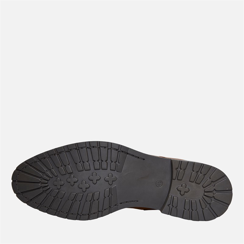 Base London Mens Dave Toe Cap Boots Dark Tan