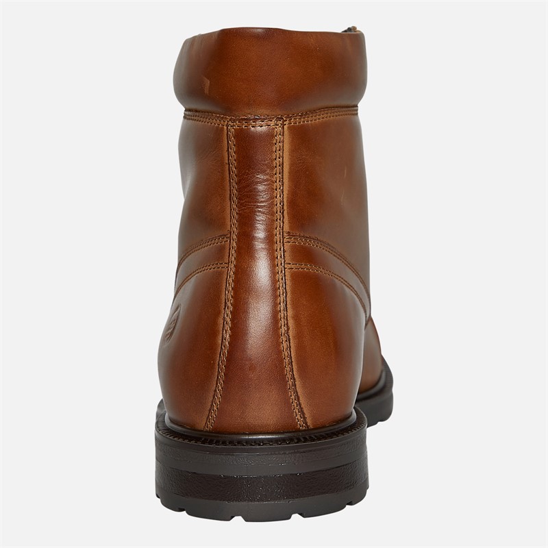Base London Mens Dave Toe Cap Boots Dark Tan