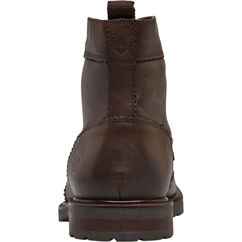 base london bower brogue boots in tan