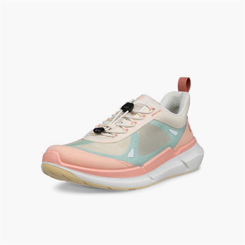 ECCO Womens Biom 2.2 Breathru Speedlace Trainers Dusty Peach/Limestone/Aquatic