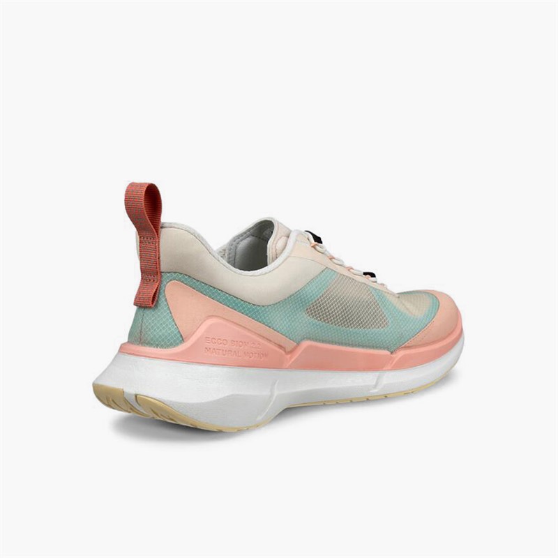 ECCO Womens Biom 2.2 Breathru Speedlace Trainers Dusty Peach/Limestone/Aquatic