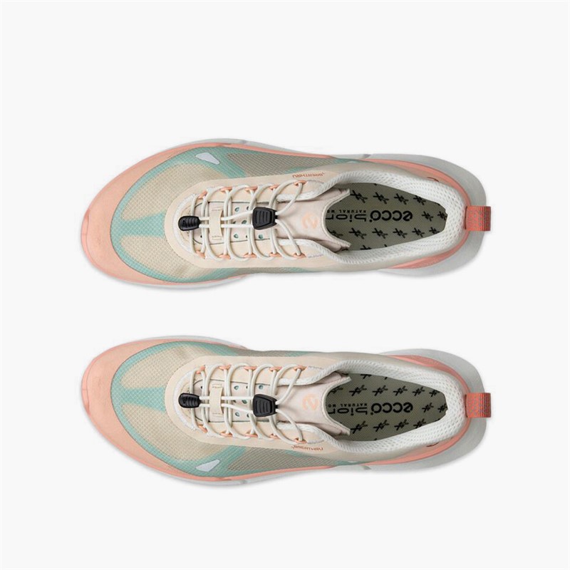 ECCO Womens Biom 2.2 Breathru Speedlace Trainers Dusty Peach/Limestone/Aquatic