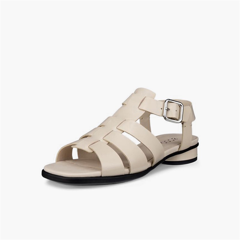 ECCO Damen Alba Leder Römische Sandalen geformt Limestone