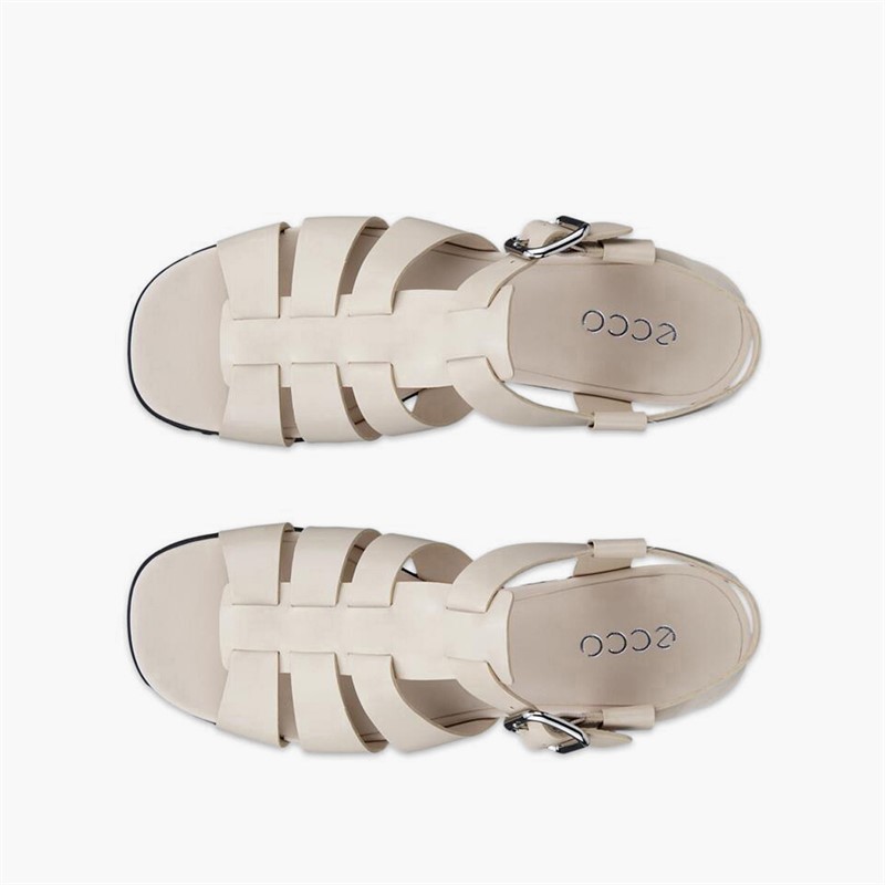 ECCO Damen Alba Leder Römische Sandalen geformt Limestone
