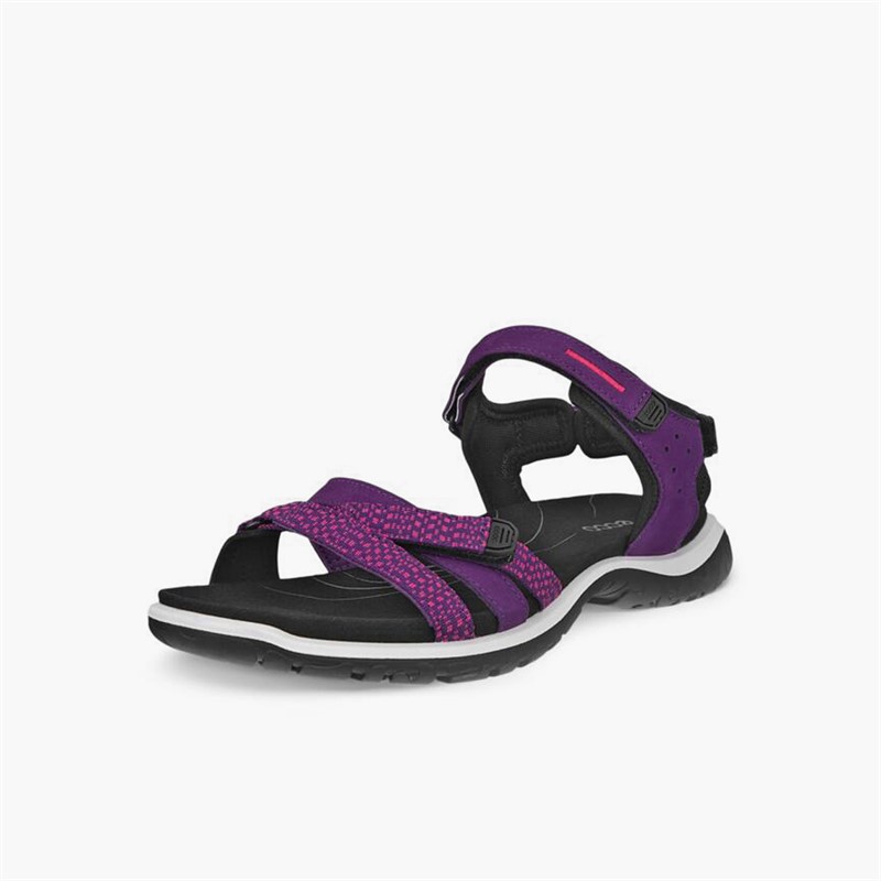ECCO Womens Offroad Roam Nubuck Ankle Strap Sandals Imperial Purple/Beetroot