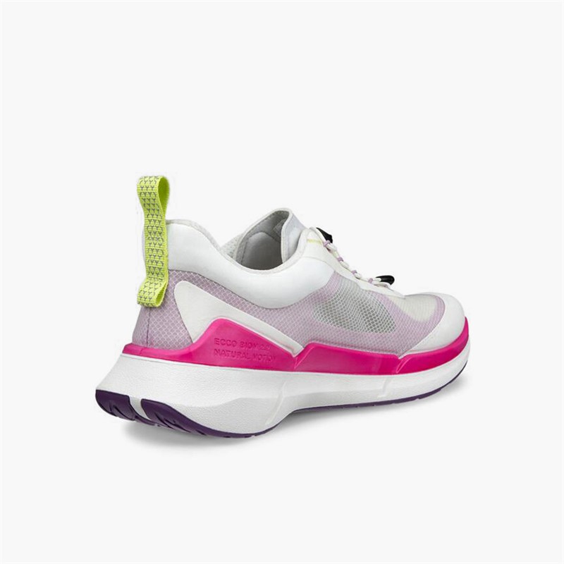 ECCO Womens Biom 2.2 Breathru Speedlace Trainers White/Lavender Mist/Beetroot