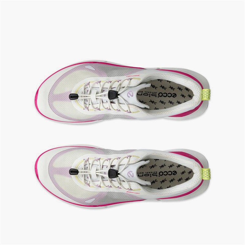 ECCO Womens Biom 2.2 Breathru Speedlace Trainers White/Lavender Mist/Beetroot