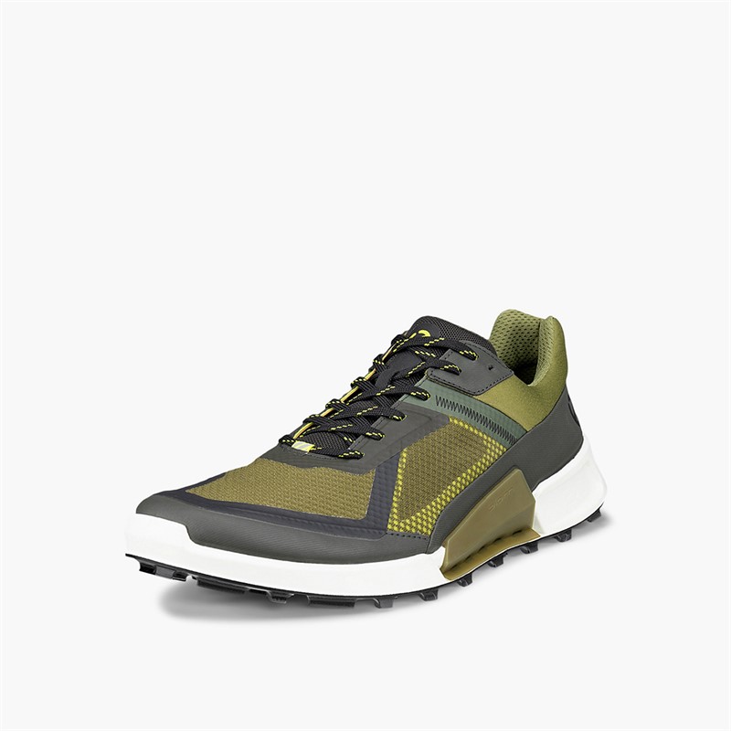 ECCO Mens Biom 2.1 X Country Trail Trainers Peat/Acorn/Lime Punch