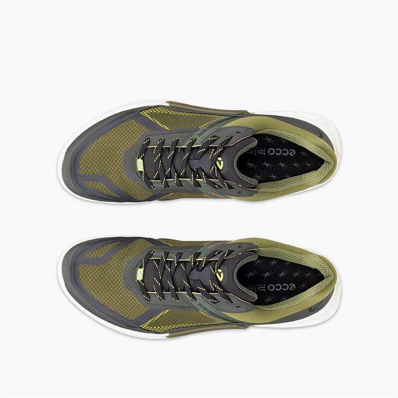 ECCO Mens Biom 2.1 X Country Trail Trainers Peat/Acorn/Lime Punch