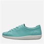 ECCO Womens Soft 2 Anniversary Leather Trainers Blue