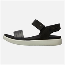 ECCO Womens Flowt Nubuck Wedge Sandals Black