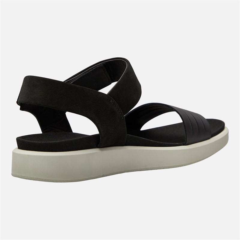 ECCO Womens Flowt Nubuck Wedge Sandals Black