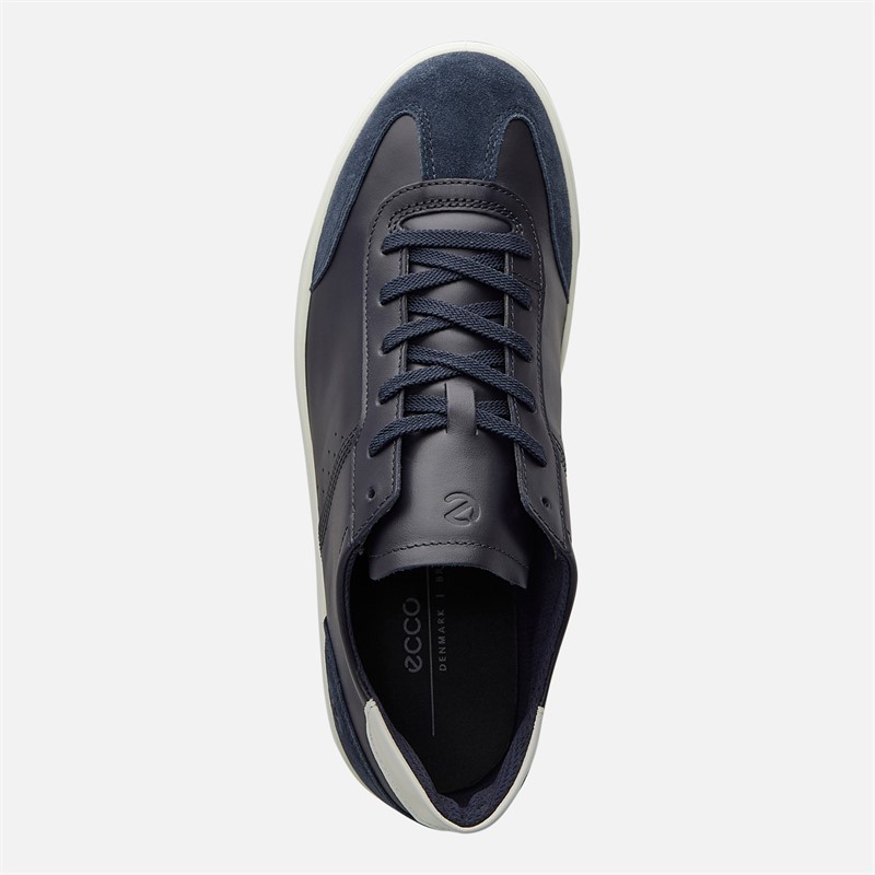ECCO Mens Street Lite Trainers Navy/Blue/White